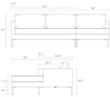 paramount sofa right arm chaise