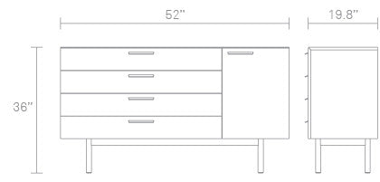 shale 4drawers + 1door