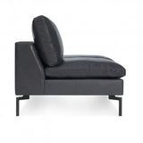 standard leather armless sofa