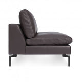 standard leather armless sofa