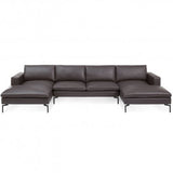 standard leather sectionals