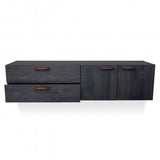 shale 2door/2drawer wall-mounted